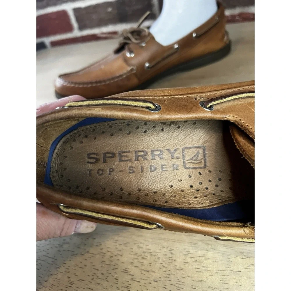 Sperry Topsider Authentic Original US Size 12 Sahara Boat Shoes Men's Leather